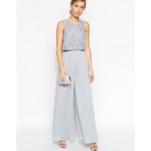 ASOS Embellished Jumpsuit with Palazzo Pants Sz 4